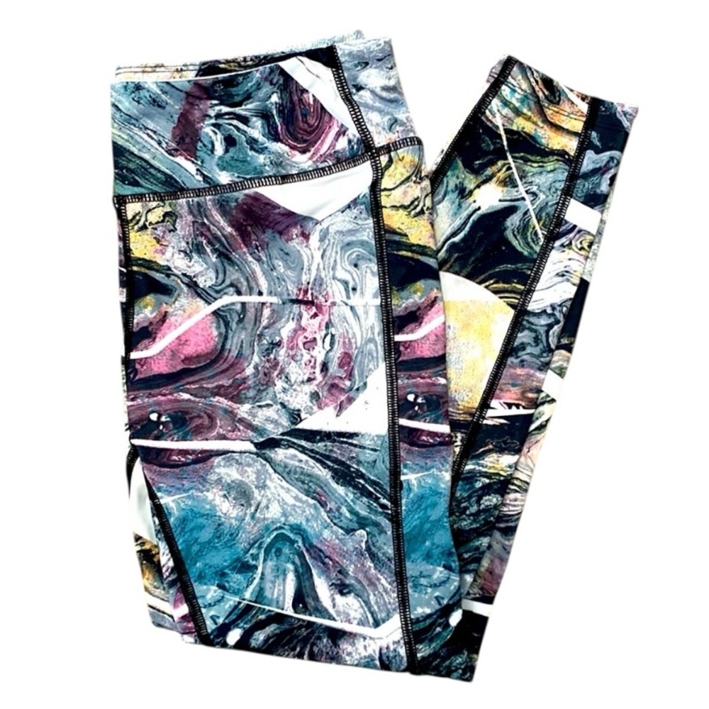 Layer 8 Leggings Multicolor Medium Abstract